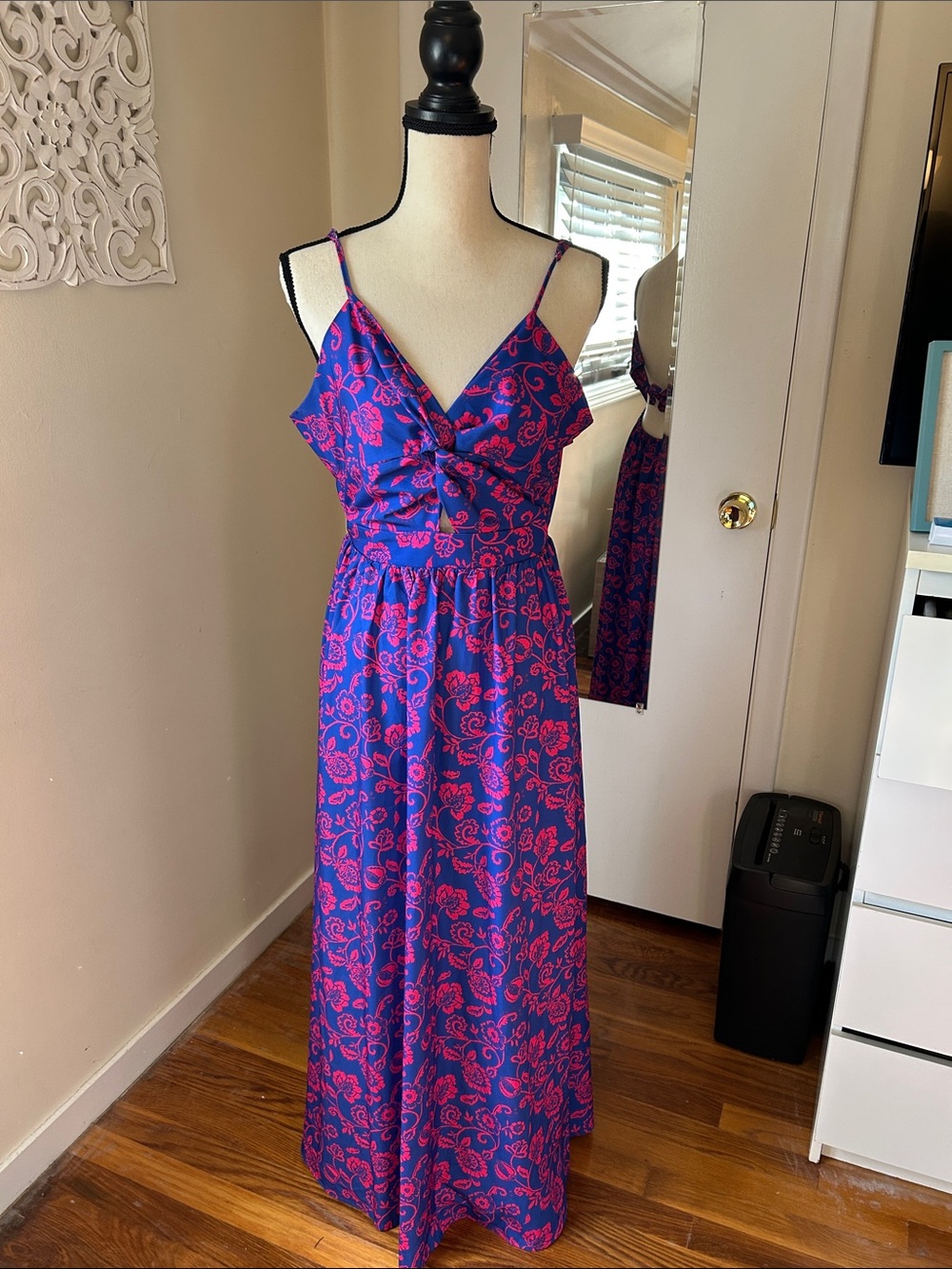 Cupshe Women’s Blue and Pink Floral Maxi Dress